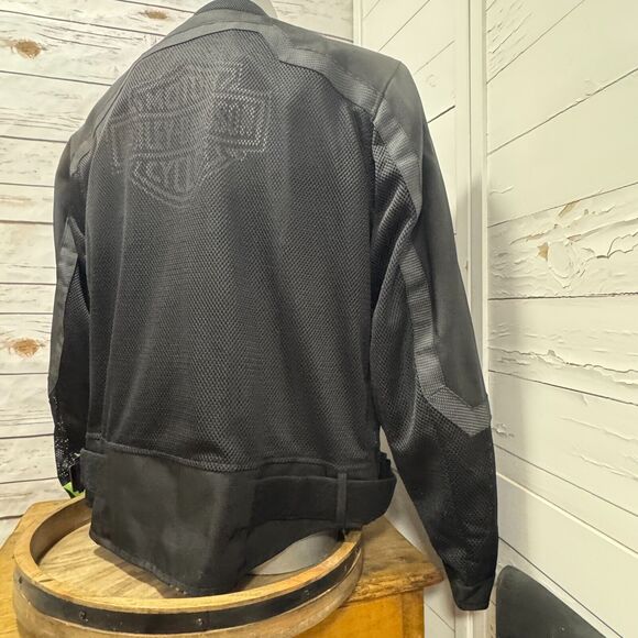 Harley-Davidson Mesh Motorcycle Jacket Liquid Solutions Straw Flask Hydration XL - Picture 6 of 16